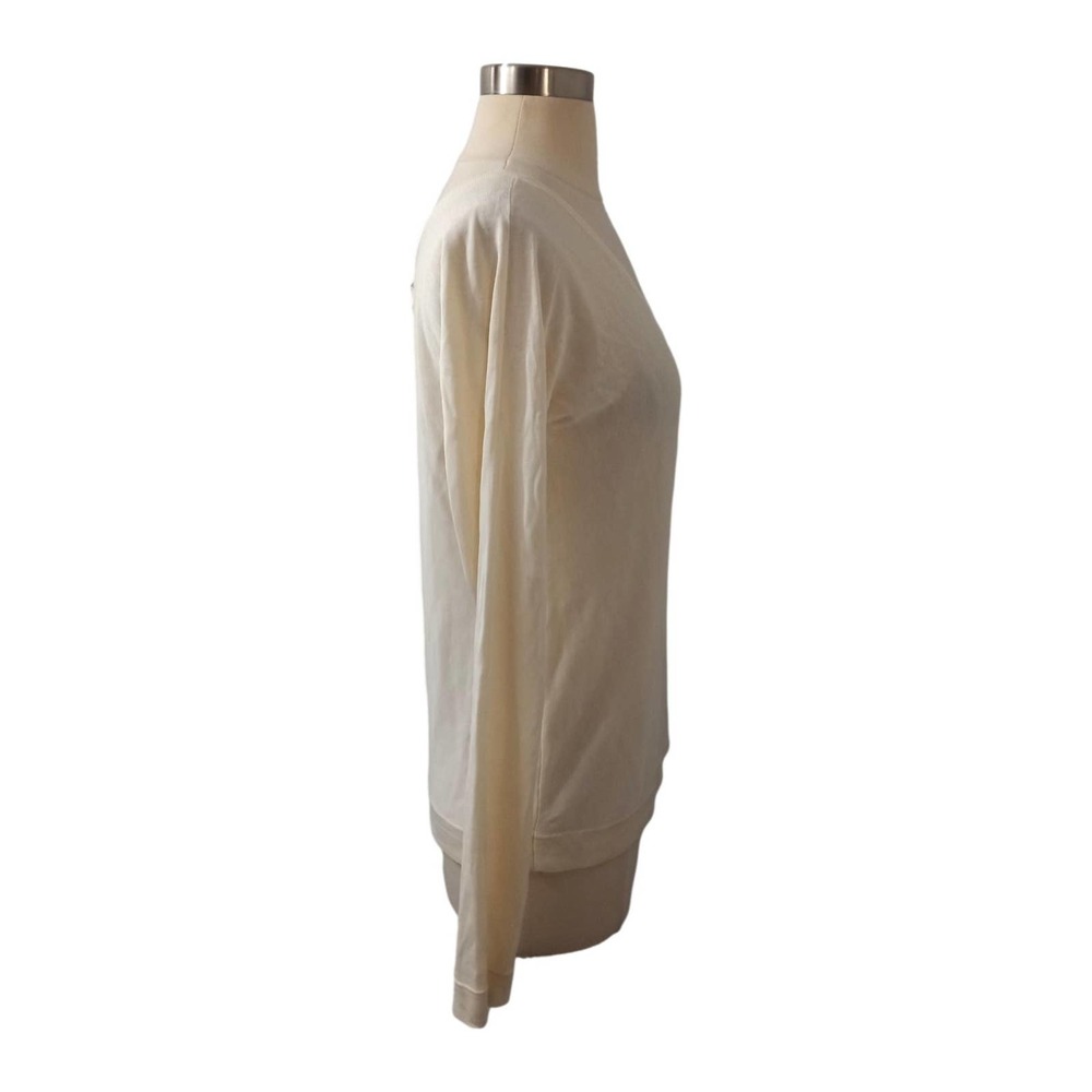 Emporio Armani White V-Neck Silk Blend Sweater Italian Size 40 US 4 - Picture 5 of 9